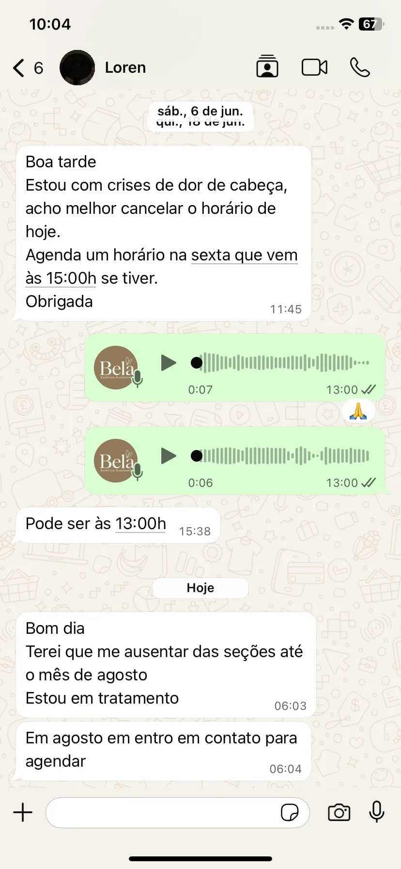 Print do acompanhamento via WhatsApp 1